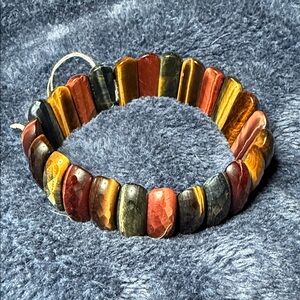 Vibrant Earth Tone Beaded Bracelet